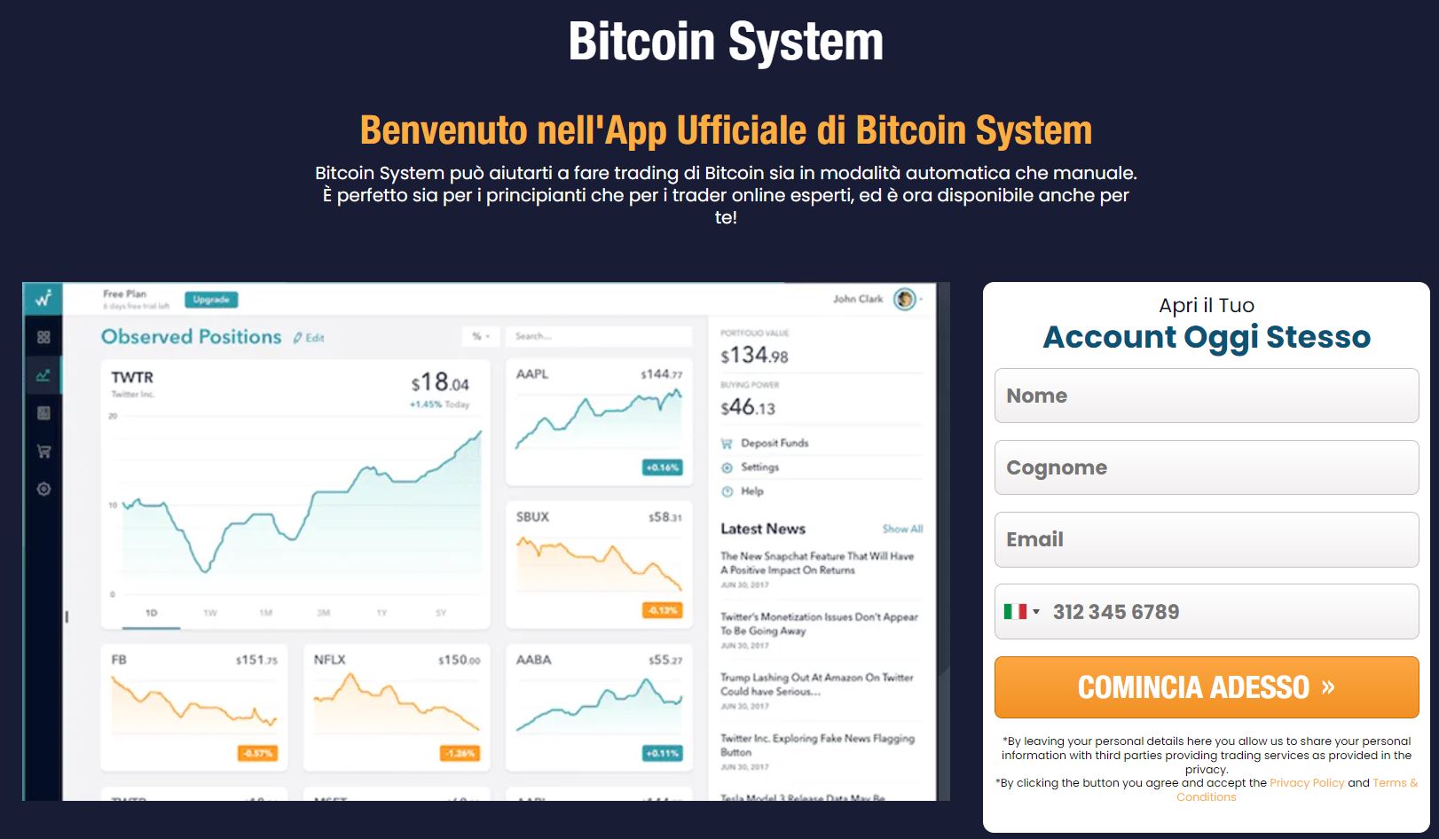 Bitcoin System sito ufficiale