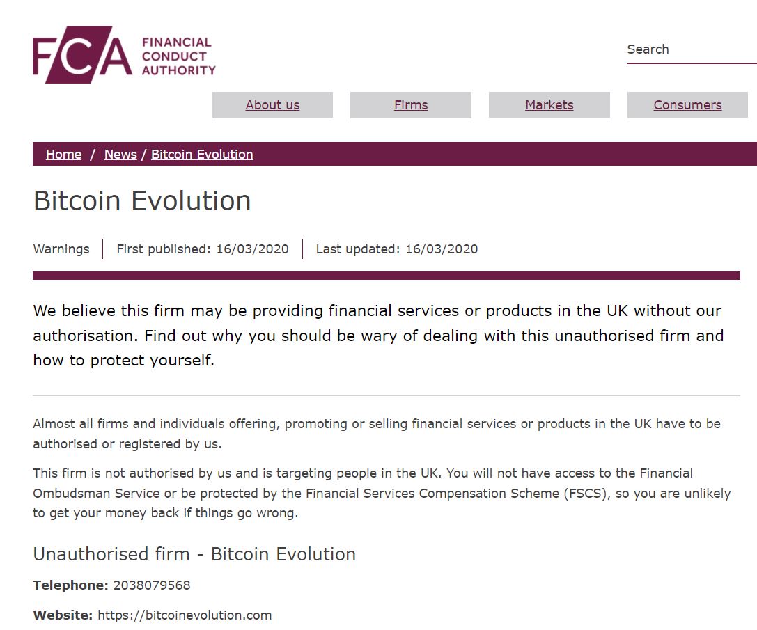 Bitcoin Evolution è una truffa