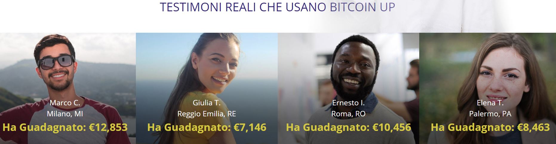 testimonianze Bitcoin up italiano
